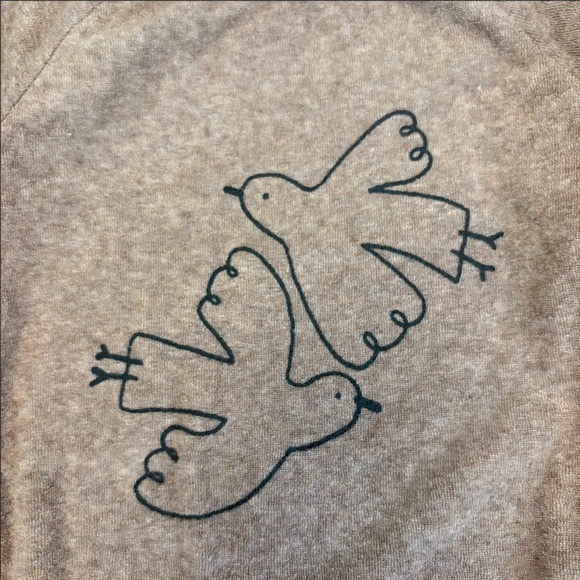 H & M brown doves terry cloth texture sweatshirt 4T - Picture 2 of 5